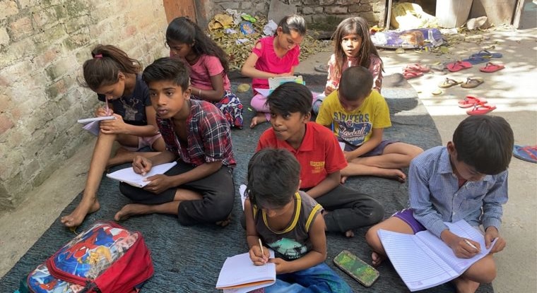 Children learning at our weekend classroom